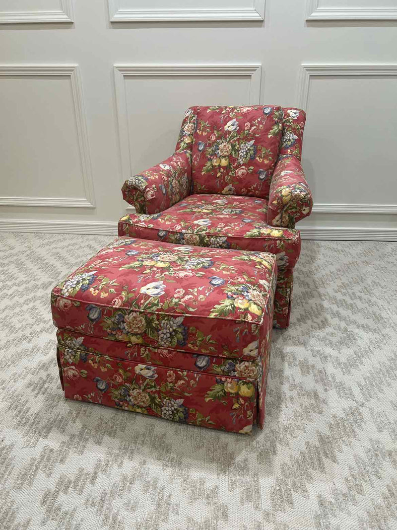 Drexel Chair with Ottoman, Living Room